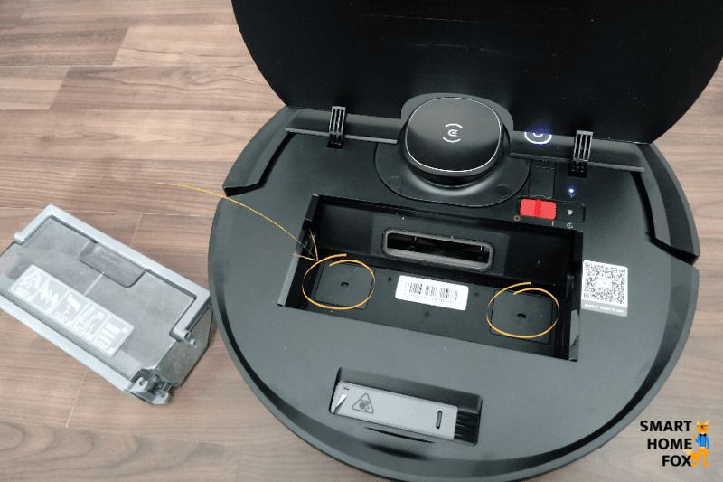 Removing the flaps for the opening for the automatic emptying station on the Deebot OZMO T8 AIVI